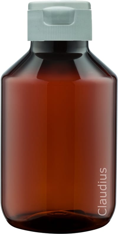 Lege Plastic Fles 100 ml PET Amber bruin - met witte klepdop - set van 10 stuks - navulbaar - leeg