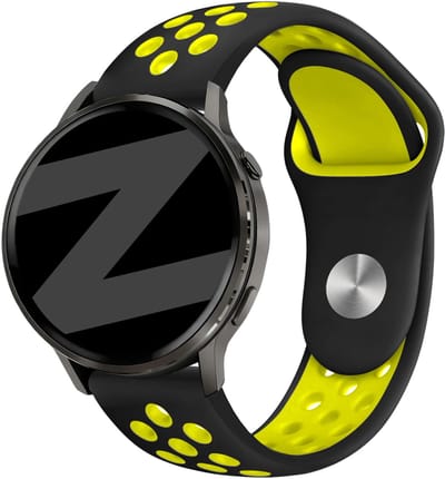 Bandz Sport 'Deluxe' siliconen bandje geschikt voor Garmin Vivoactive 6 / 5 / 3 / Vivomove / 3 / HR / Style / Luxe / Sport / Trend / Forerunner 645 / 570 / 245 / 170 / 165 / 70 / 55 / Venu / SQ / SQ2 / 2 Plus / Approach S12 / S40 / S42 / S44 / S50