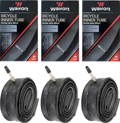 3 x Binnenband 28 inch / 28" voor de Fiets / Dunlop Ventiel / Racefiets / Mountainbike / 40 mm / Band 40 / 30 - 622 Wiel / 28 * 1 5/8 * 1 3/8 / 28 "