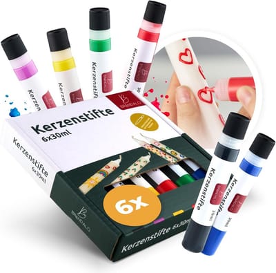 6-delige Premium Kaarsstaven Set – Candle Pen voor Kaarsdecoratie & Vormgeving – Candle Liner