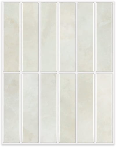 24Supply Plaktegels - 10 Stuks - Glans - Beige - 25.4x20cm