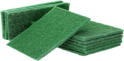 10 stuks schuurspons, keukenspons, hoogwaardige schuurspons, vuilgum, spons, dubbelzijdige reinigingsdoeken, potschraper voor keuken, schaal, gootsteen (groen, 15 x 10 x 0,6 cm)