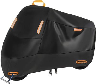 Waterdichte motorhoes voor buiten - Maat XL - Dik polyester zeildoek - UV-beschermende scooterhoes - Motorbeschermhoes - Weerbestendig en duurzaam