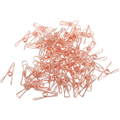 60 stuks Draad Knijpers Antislip Creativiteit Metaaldraad Uitgehold Utility Klemmen Kleding Ophangen beige