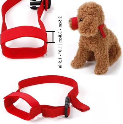 Verstelbare Nylon Hondenmuilkorf voor Korte Snuiten | Zachte Muilkorf voor Kleine en Middelgrote Honden, Anti-Bijten en Blaffen, Comfortabele Mondbedekking