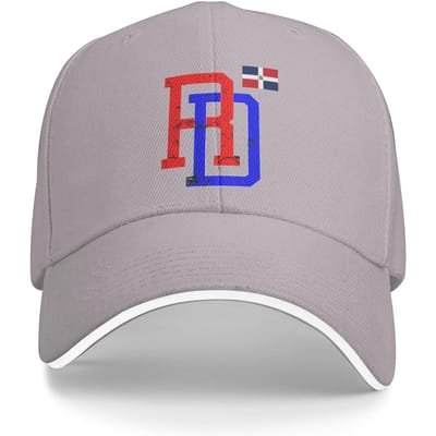 Dominicaanse Republiek Rd Vlag Trots Baseballpet Wandelen Vissen Klassieke Print Zon Truckerpet Vrouw Man Verstelbare Snapback Pet One Size gray