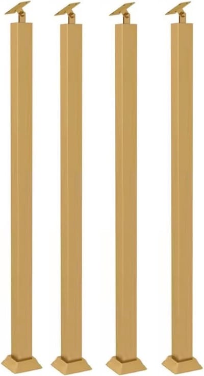 Trap baluster paal - Smeedijzeren reling - Veiligheid verhogen - Verstelbare hoek - 100 cm - Goud
