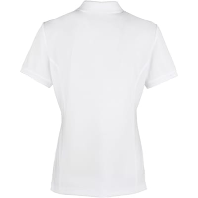 Premier Dames/dames Coolchecker korte mouw Pique Polo T-Shirt (Wit)