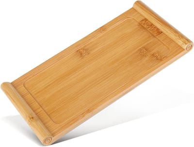 Houten Dienblad met Handvatten, Rechthoekig Ontbijtdienblad voor Eten, Werken en Opslag in Keuken, Slaapkamer en Badkamer