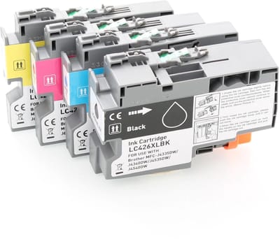 Brother LC426 - Inktcartridge Multipack 4-delig - 1x Zwart, 1x Cyaan, 1x Magenta, 1x Geel - Huismerk Compatible - Geschikt voor Brother De LC426VA Brother MFC-J4335DW Brother MFC-J4340DW Brother MFC-J4535DW Brother MFC-J4540DW
