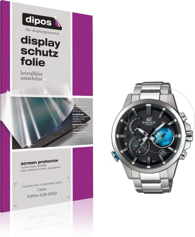 dipos – 6x Beschermfolie geschikt voor Casio Edifice EQB-600D | Krasbestendige & heldere Screenprotector Ultra-Thin