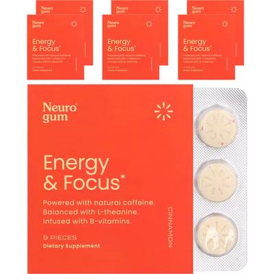NeuroGum, Energie en Focus Verbeteren, Kaneel, 6 Pak, 9 per stuk