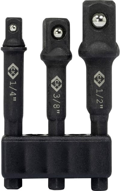 C.K T4571 Dopsleuteladapterset 1/2, 3/8, 1/4