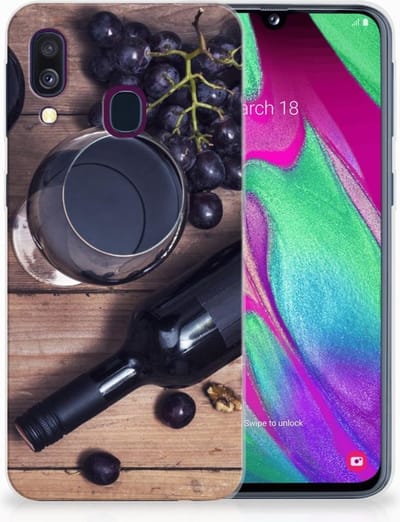 Samsung Galaxy A40 Siliconen Case Wijn