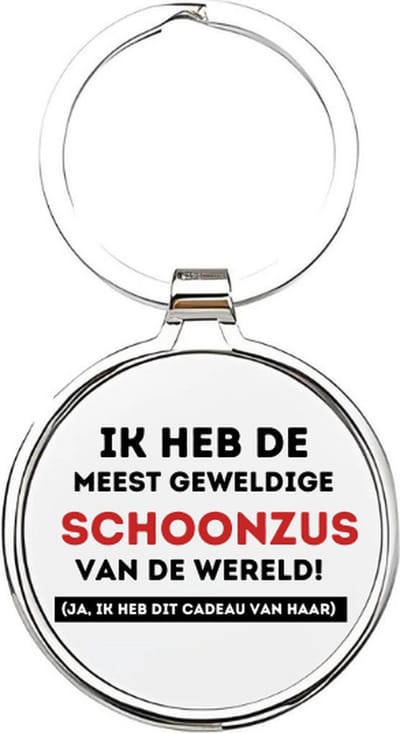 Akyol - ik heb de meest geweldige schoonzus van de wereld Sleutelhanger - Zus - de liefste schoonzus - schoonzus sleutelhanger - zussen sleutelhanger - sleutelhanger zus - familie sleutelhanger - verjaardagscadeautje - zus cadeau - sister- 4 x 7,5 CM
