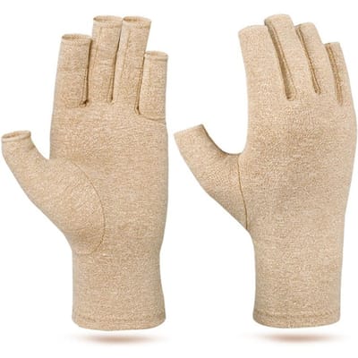 1 Paar Handschoenen Touchscreen Handschoenen Compressiehandschoenen Winter Warm Gloednieuw S beige