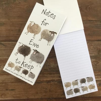 Alex Clark Magnetic Notepad or To-do list Schapen ~ Magnetisch Notitieblok Schaap 'Notes for Ewe'