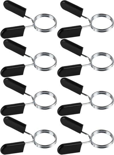 Set van 8 Dumbbell Bars met Veerclips, Gewichtsklemmen 30 mm voor Krachttraining, Fitness en Gym Accessoires