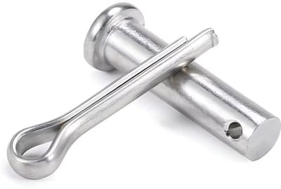 Dailygoods- Vorkkopbout M16 x 65 mm - Platte Kop - Bevestigingselement - Splint - Cilindrische Pen - Mechanische Toepassingen - Bevestigingsbout