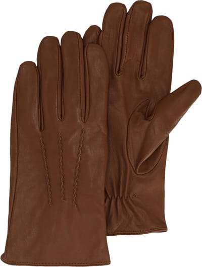 Sarlini Dames Leren Handschoenen Cognac - Maat S/M