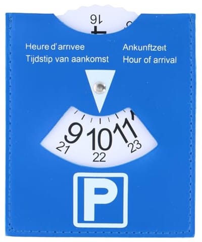 Parkeerschijf met timerklok voor de auto - Handig hulpmiddel voor parkeren - Blauw