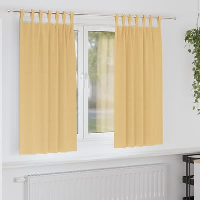 vidaXL Zwart-out Gordijnen met Ringen 2 st Beige 175 x 140 cm