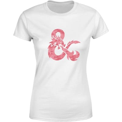 Dungeons & Dragons Ampersand Roze Women's T-Shirt - Wit - XS