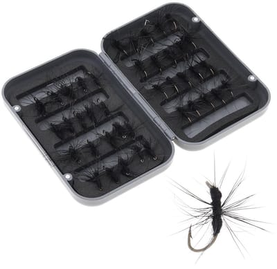 Dailygoods- Vliegvissen Kunstaas 40 Stuks - Handgemaakt Aas - Waterdichte Box - Hoge Hardheid - Sterke Toughness - Levendige Veren - Vliegvisaas