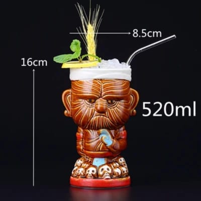 400ml Tiki Mokken Cocktailbeker Bier Wijn Mok Keramische Tiki Mokken Kunsthandwerk Creatieve Hawaï Mokken send as picture