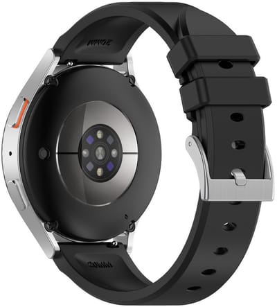 Siliconen bandje - geschikt voor Garmin Venu (2 Plus) / Venu SQ (2) / Vivomove (Style - Sport) / Vivoactive 3 / 5 / 6 / Forerunner 55 / 165 / 245 / 645 / 570 - 42mm - zwart