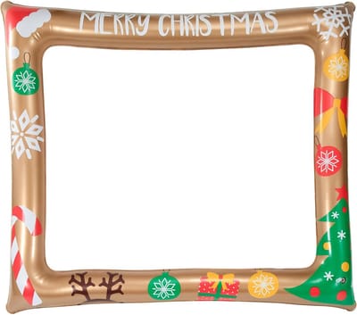 Opblaasbaar Selfie Frame voor Kerstfeest - Fotolijst Promotie Decoratie (78x65 cm)