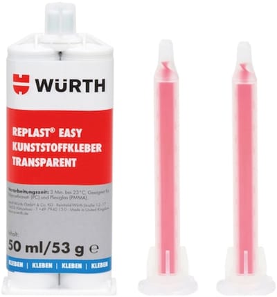 Wurth - Replast® easy transparant kunststoflijm - replast® easy transparant kunststoflijm inhoud 50 ml