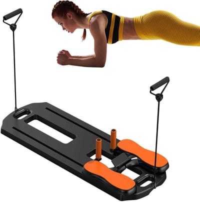 Pilates Board Reformer - Fitness Board - Kracht en Uithouding - Opvouwbaar en Draagbaar - 102x36cm - Zwart