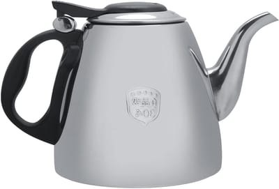 Theepot Roestvrij Staal - Waterkoker Koffieketel - Thee Zetten - Zwanenhals Uitloop - 1.2L - Zilver