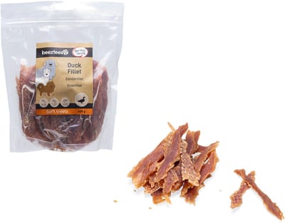 Beeztees Tasty Treats Eendenfilet - Hondensnacks - Hondenkoekjes - Hondensnoepjes - 400 gram