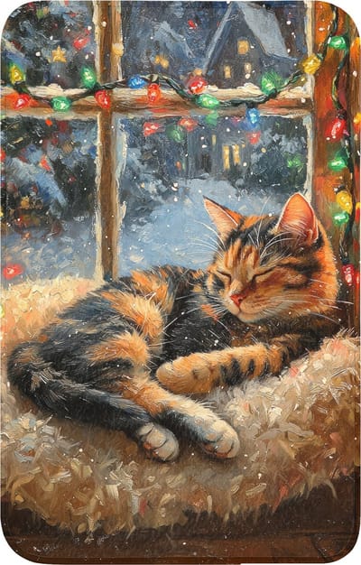 WC mat 50x80 cm - Antislip - Kat - Kerst - Winter - Dier - Toiletmat - Vloermat - Douchemat - Toilet tapijt - Toiletmatten