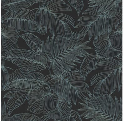 RASCH Vliesbehang 865158 Symphony bloemen zwart blauw