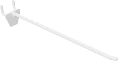 100 stuks - Perfowand Blisterhaak - 20 cm - Enkel - Wit - Kunststof Gaatjeswand Displayhaak