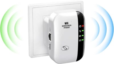 RWB® Wifi Versterker Stopcontact - Wifi Versterker - Wit - 10 x 10 x 7 cm
