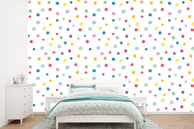 Behang - Fotobehang Confetti - Stippen - Patroon - Breedte 360 cm x hoogte 240 cm