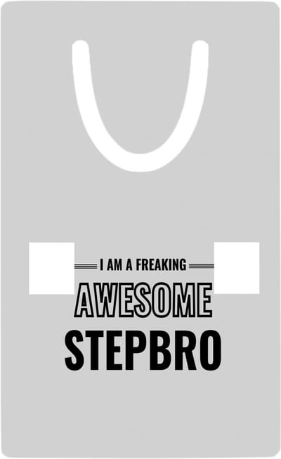 Hacebo® - I am a freaking awesome stepbro metalen boekenlegger - de meest geweldigste stiefbroer - verjaardagscadeau - verjaardag - cadeau - cadeautje voor broer - broer artikelen - kado - geschenk Bladwijzer boekenleggers - 7.6 cm x 5cm