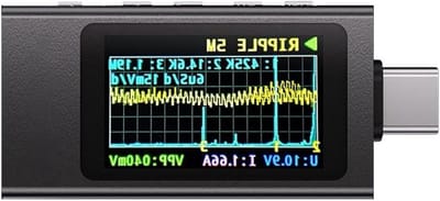 Type-C Tester - Stroommeter Ammeter - Elektronica Testen - Digitaal Display - 4-30V - Zilverkleurig