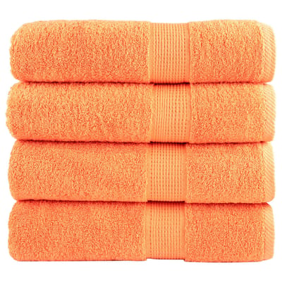 vidaXL - Badhanddoeken - SOLUND - 4 - st - 600 - g/m² - 70x140 - cm - oranje