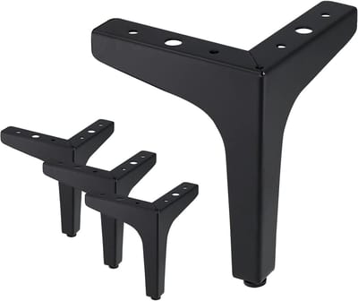 Meubelpoten Set - Bankpoten Kastvoeten - Meubels Verhogen - Driehoekige Constructie - 6 Inch Set - Mat Zwart