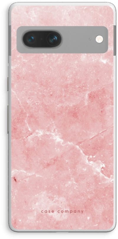 Case Company® - Hoesje geschikt voor Google Pixel 7 hoesje - Roze marmer - Soft Cover Telefoonhoesje - Bescherming aan alle Kanten en Schermrand