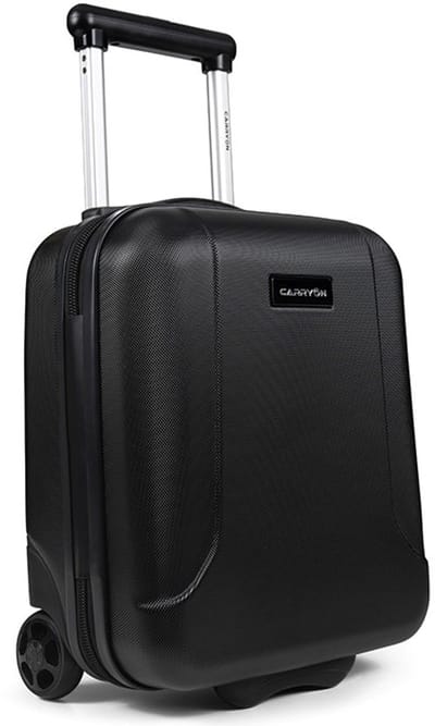 CarryOn Skyhopper Underseat Reiskoffer – 40 x 30 x 20 cm – Harde Trolley Koffer – 19 Liter – Lichtgewicht – TSA-slot – Zwart