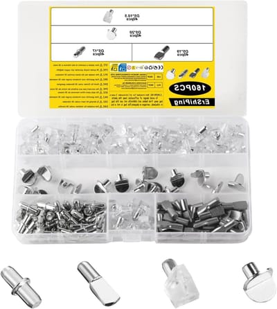 Ruimtebesparende 160 Opbergrekken voor Planken, 5/6mm, 4 Stijlen, Ideaal voor Kasten en Organisatie, Metalen Planksteunen en Inleghouders