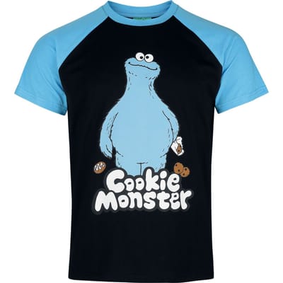 Sesame Street T-shirt - Cookie Monster - S tot XXL - voor Mannen - meerkleurig