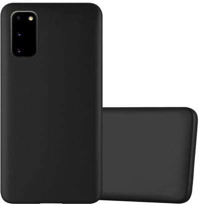 Cadorabo Hoesje geschikt voor Samsung Galaxy S20 in METALLIC ZWART - Beschermhoes gemaakt van flexibel TPU silicone Case Cover