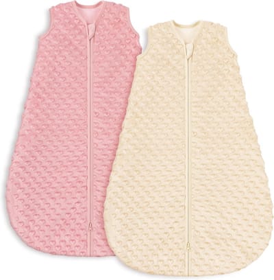 Set van 2 katoenen winterslaapzakken voor baby's 18-24 maanden - 1,5 TOG met ritssluiting